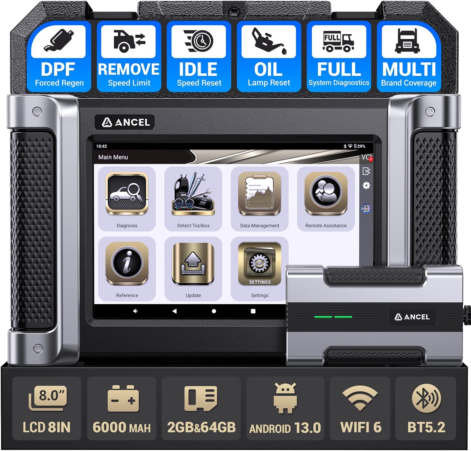 Heavy Equipment Diagnostic Tool - ANCEL HD8000 Сканер для грузовиков с