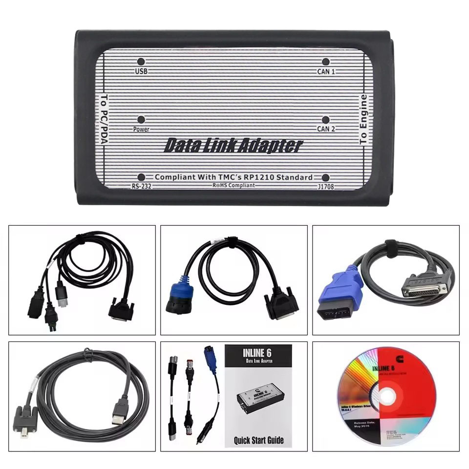 Heavy Equipment Diagnostic Tool - Высококачественный диагностический адаптер INLINE 6 V8.9