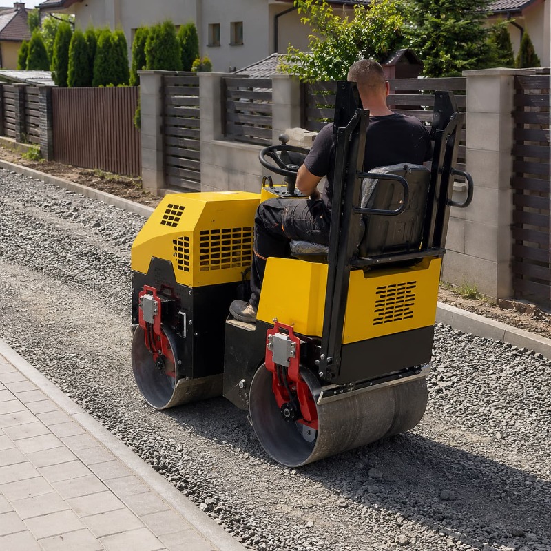 Heavy Equipment Construction - Двухвальцовый вибрационный дорожный каток-компактор, тяжелая строительная