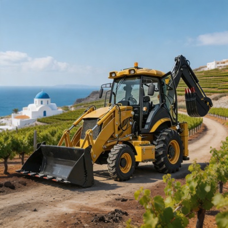 Tractor Backhoe - Экскаватор-погрузчик 4x4, 1 тонна, с передним