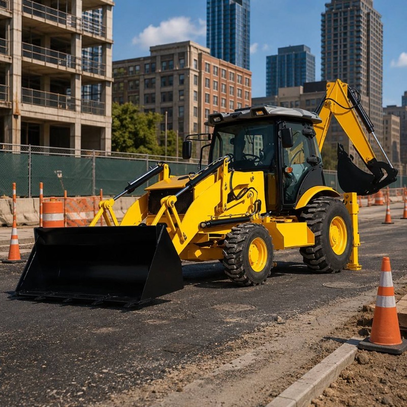 Экскаватор-погрузчик 4x4, 1 то – обзор и цена Tractor Backhoe