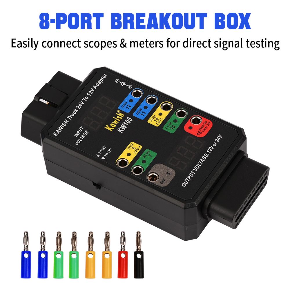 Новый! KW105 адаптер для тяжел – обзор и цена Heavy Equipment Diagnostic Tool